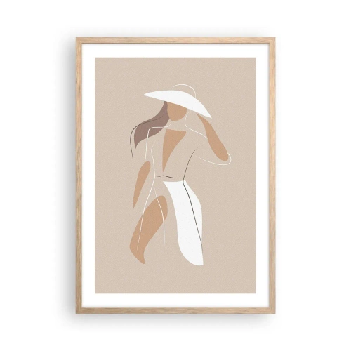 Poszter világos tölgy keretben - A divat egy játék - 50x70 cm