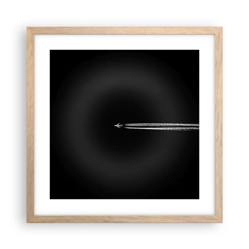 Poszter világos tölgy keretben - Egy másik dimenzióba - 40x40 cm