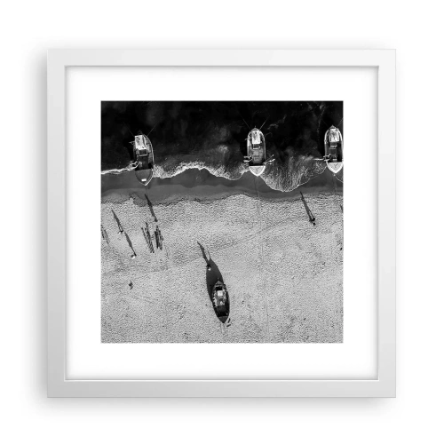 Poszter fekete keretben - Még mindig a parton... - 30x30 cm