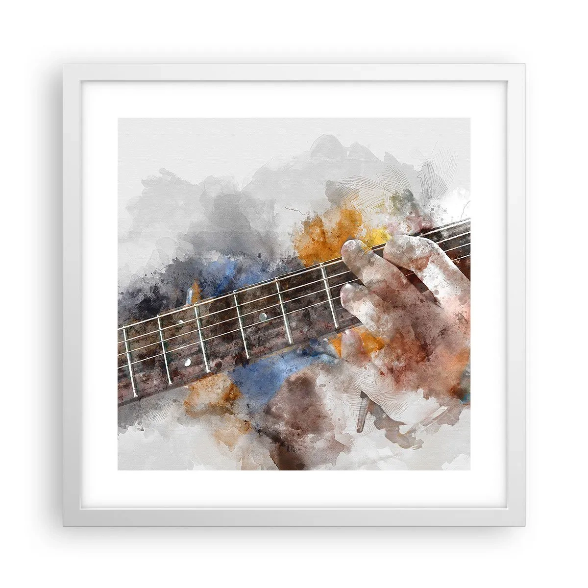 Poszter fekete keretben - Költészet a húrok között - 40x40 cm