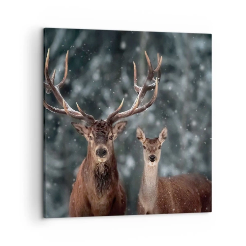 Vászonkép - Az erdő ura a feleségével - 50x50 cm