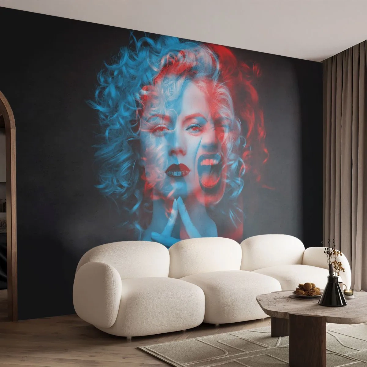 Öntapadós Fotótapéta Deluxe Sticker - Alterego - Absztrakció, Nő, Női Arc - 250x175 cm