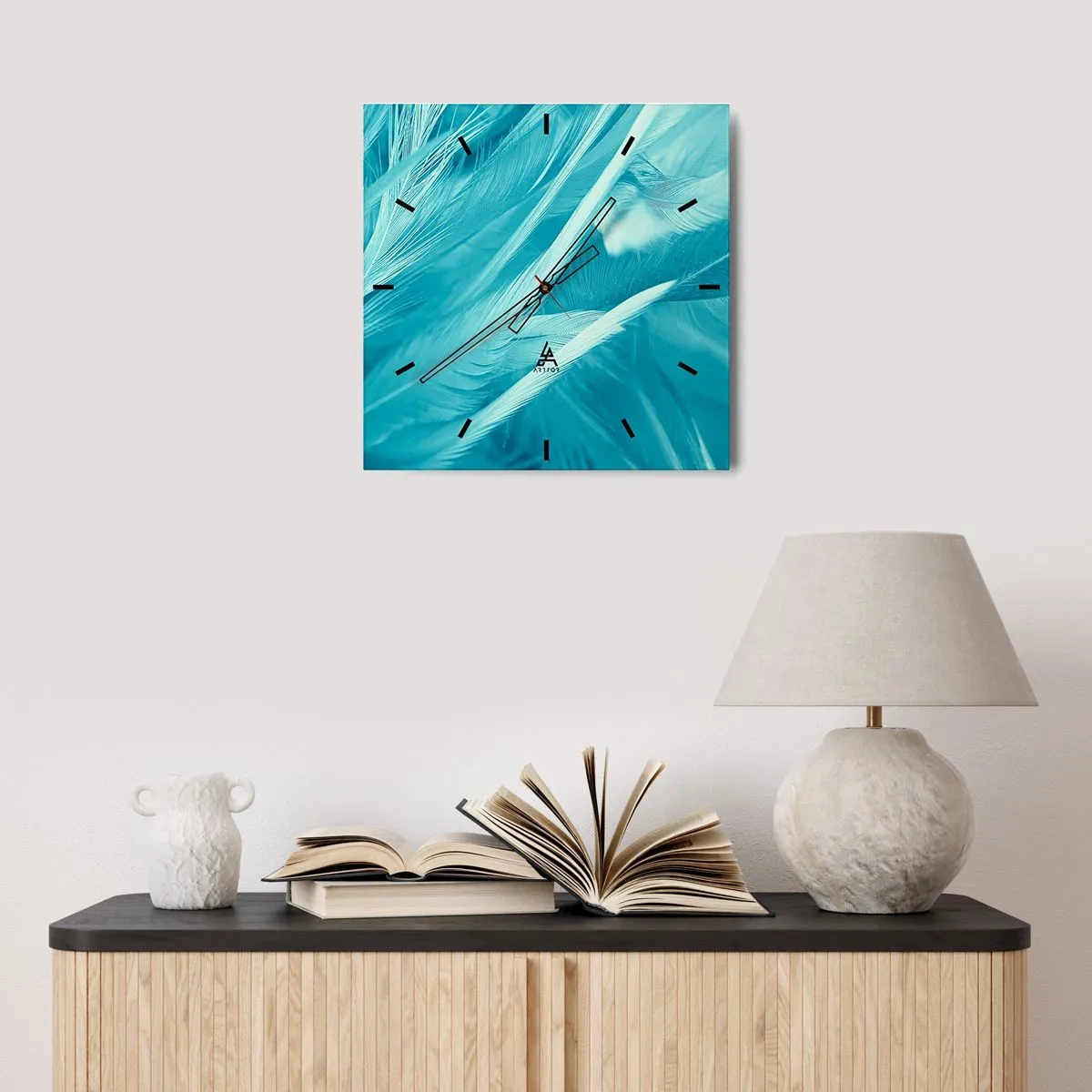 Falióra, Óra - Elmerülni a pehelyben - 40x40 cm