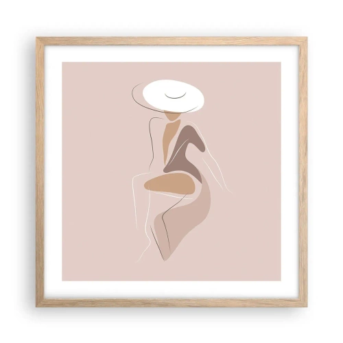 Poszter világos tölgy keretben - Egy hölgynek lenni - 50x50 cm