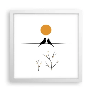Poszter fekete keretben - Fülemüle este - 30x30 cm