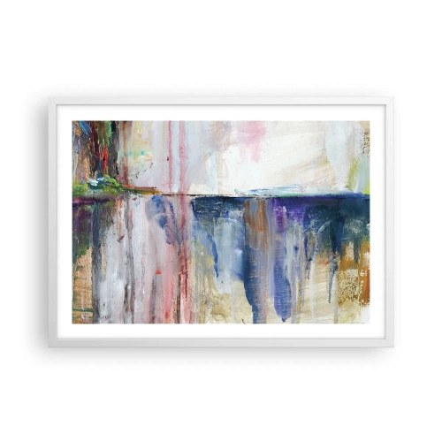 Poszter fekete keretben - Színes benyomások és társítások - 70x50 cm