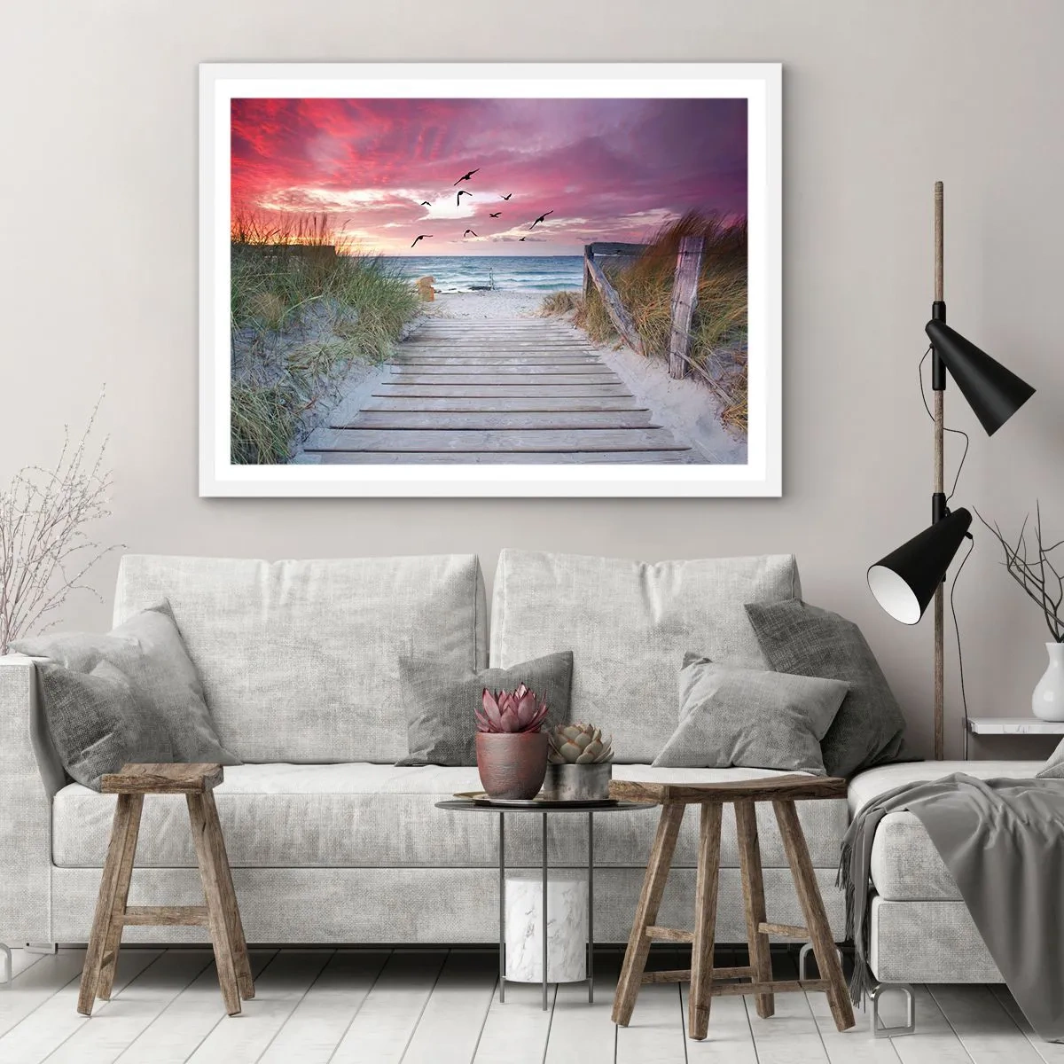 Poszter fekete keretben - Balti impresszió - 70x50 cm