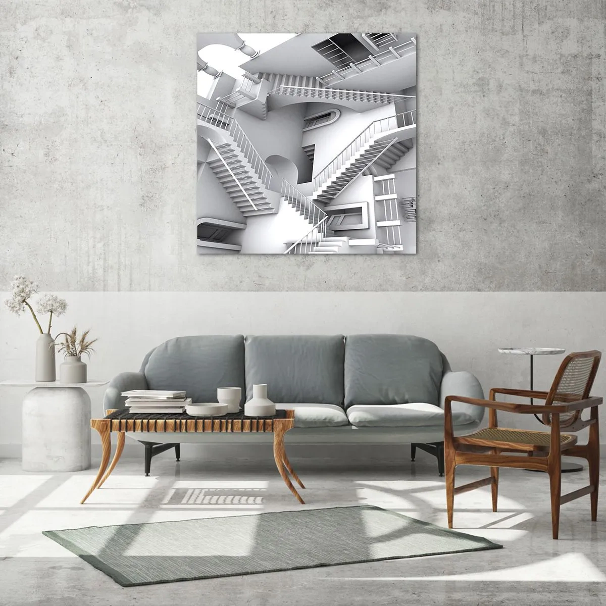 Üveg kép - A tér paradoxonjai - 70x70 cm