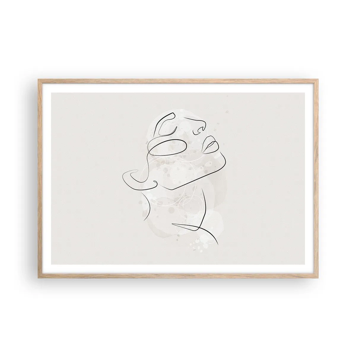 Poszter világos tölgy keretben - Egy álom körvonala - 100x70 cm