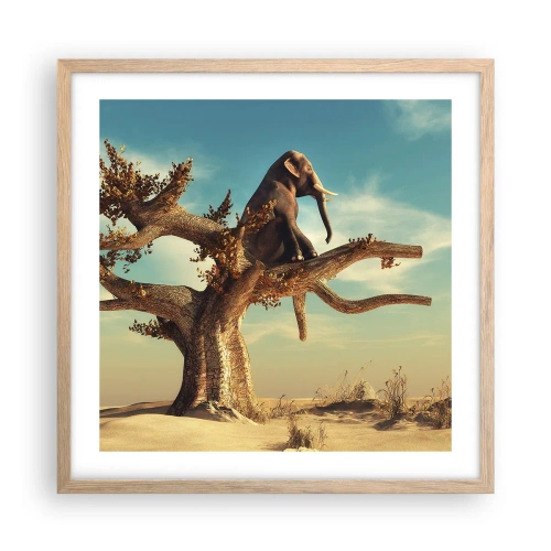 Poszter világos tölgy keretben - Egy új nézőpont - 50x50 cm