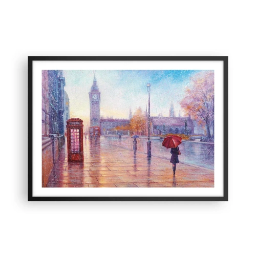 Poszter fehér keretben - Őszi nap Londonban - 70x50 cm