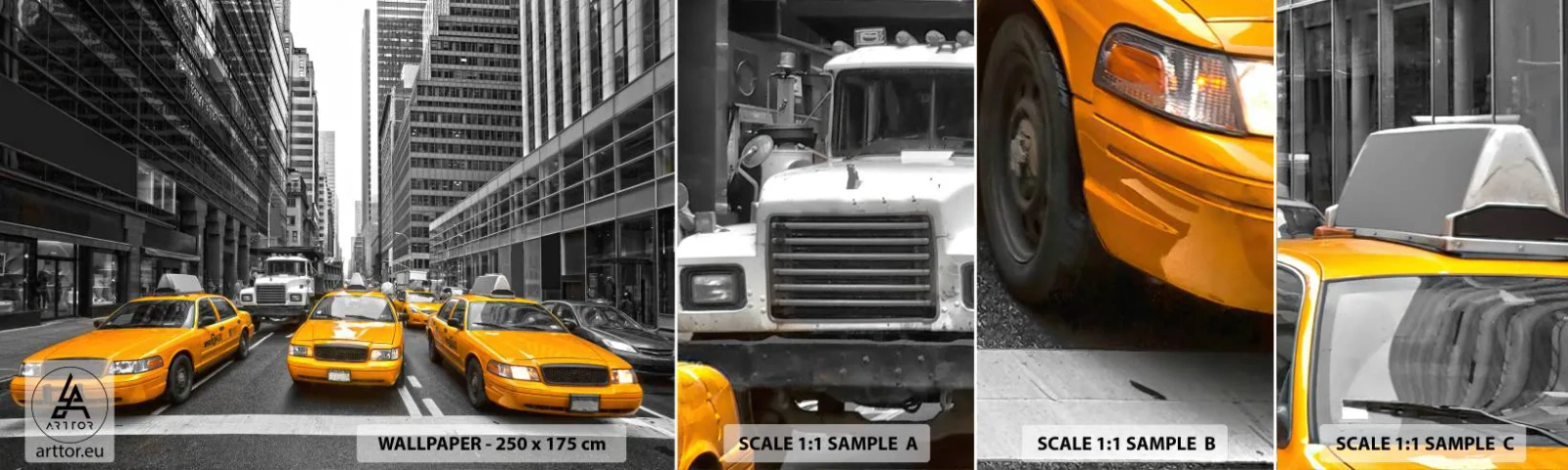 Fotótapéta Minta Öntapadós Deluxe Sticker - Mi színezzük a várost - Város, New York, Építészet - 100x30 cm