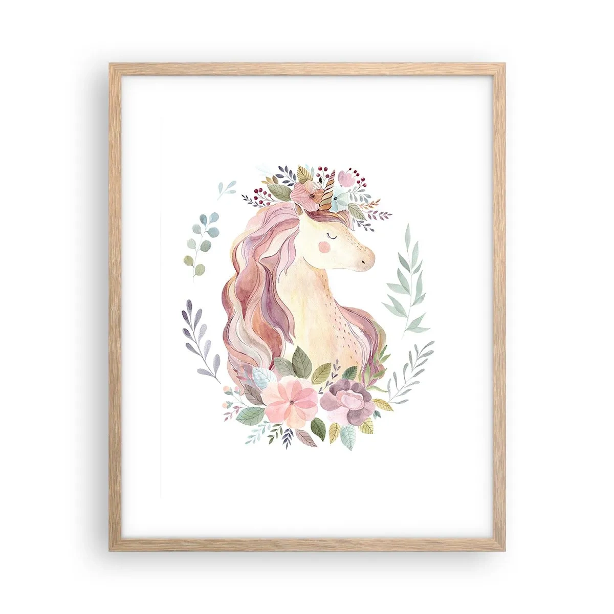 Poszter világos tölgy keretben - Meghívás a tündérmesék világába - 40x50 cm