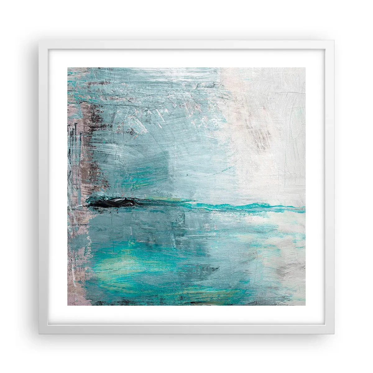 Poszter fekete keretben - Vízszintesen kék színben - 50x50 cm