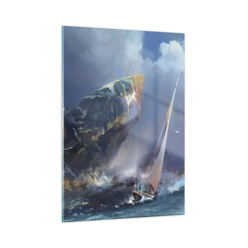 Üveg kép - Aki bátor az nyer - 50x70 cm