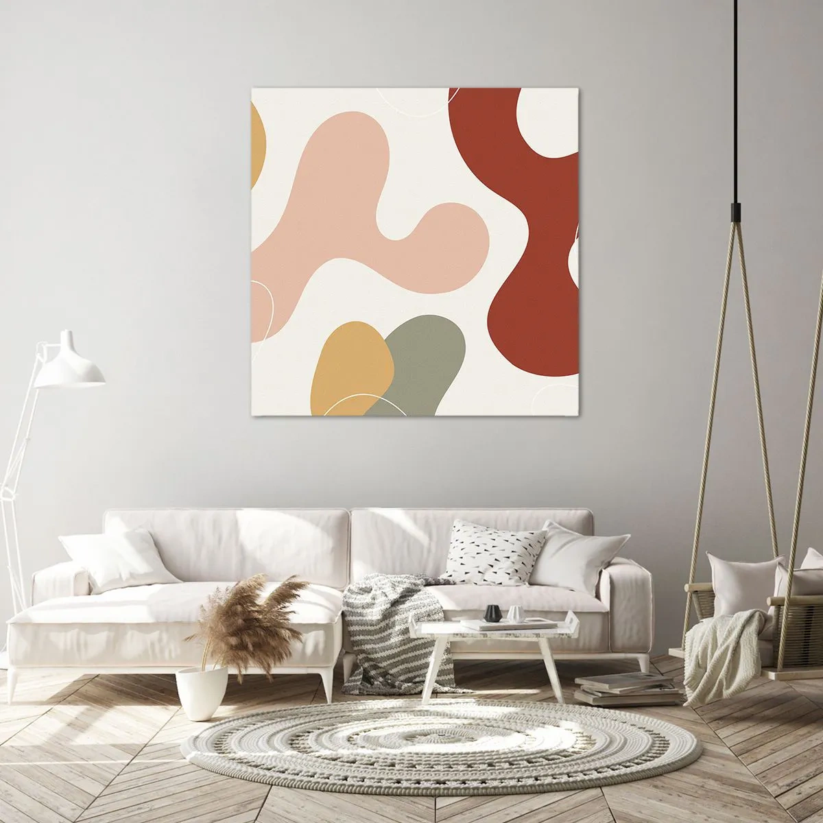 Vászonkép - Pöttyök vagy hullámok? - 40x40 cm