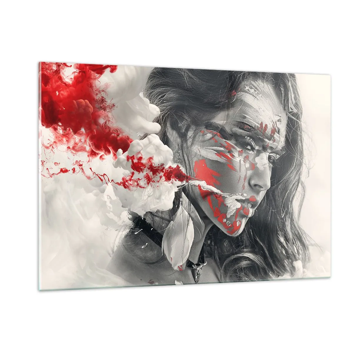 Üveg kép - Az abszurditás füstjében - 120x80 cm