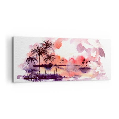 Vászonkép - A trópusok nyugalma vörösben - 100x40 cm