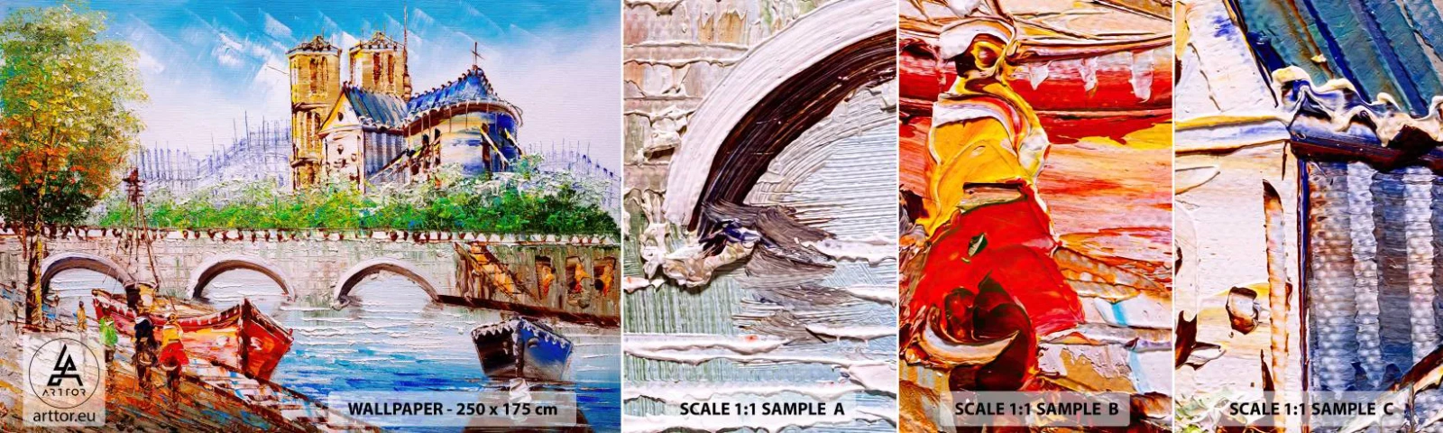 Fotótapéta Minta Öntapadós Deluxe Sticker - Az idejük soha nem múlik - Város, Párizs, Építészet - 100x30 cm