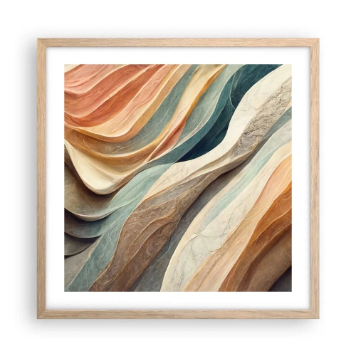 Poszter világos tölgy keretben - Változás előtti pillanat - 50x50 cm