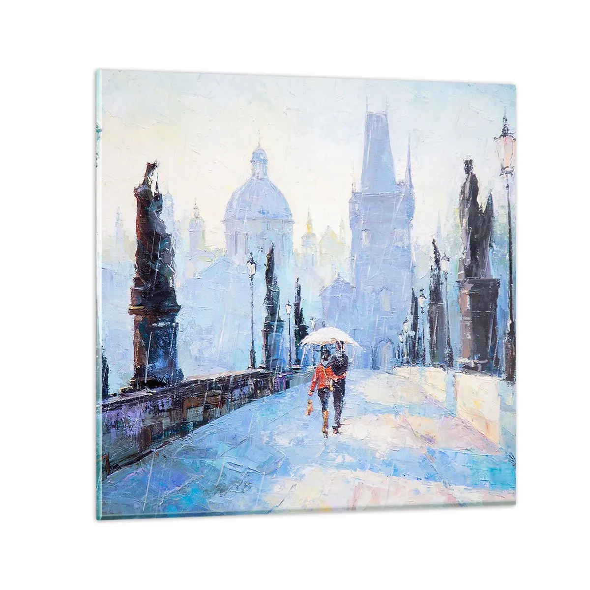 Üveg kép - Az eső biztosan elvarázsolt minket - 30x30 cm