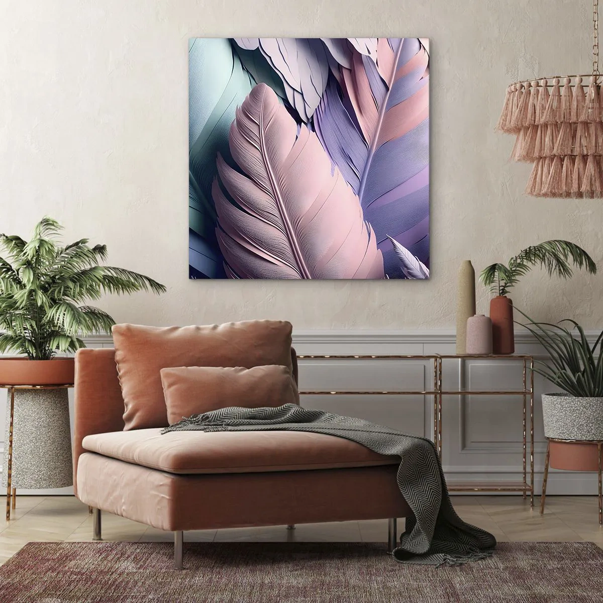 Vászonkép - Madár sikk - 60x60 cm