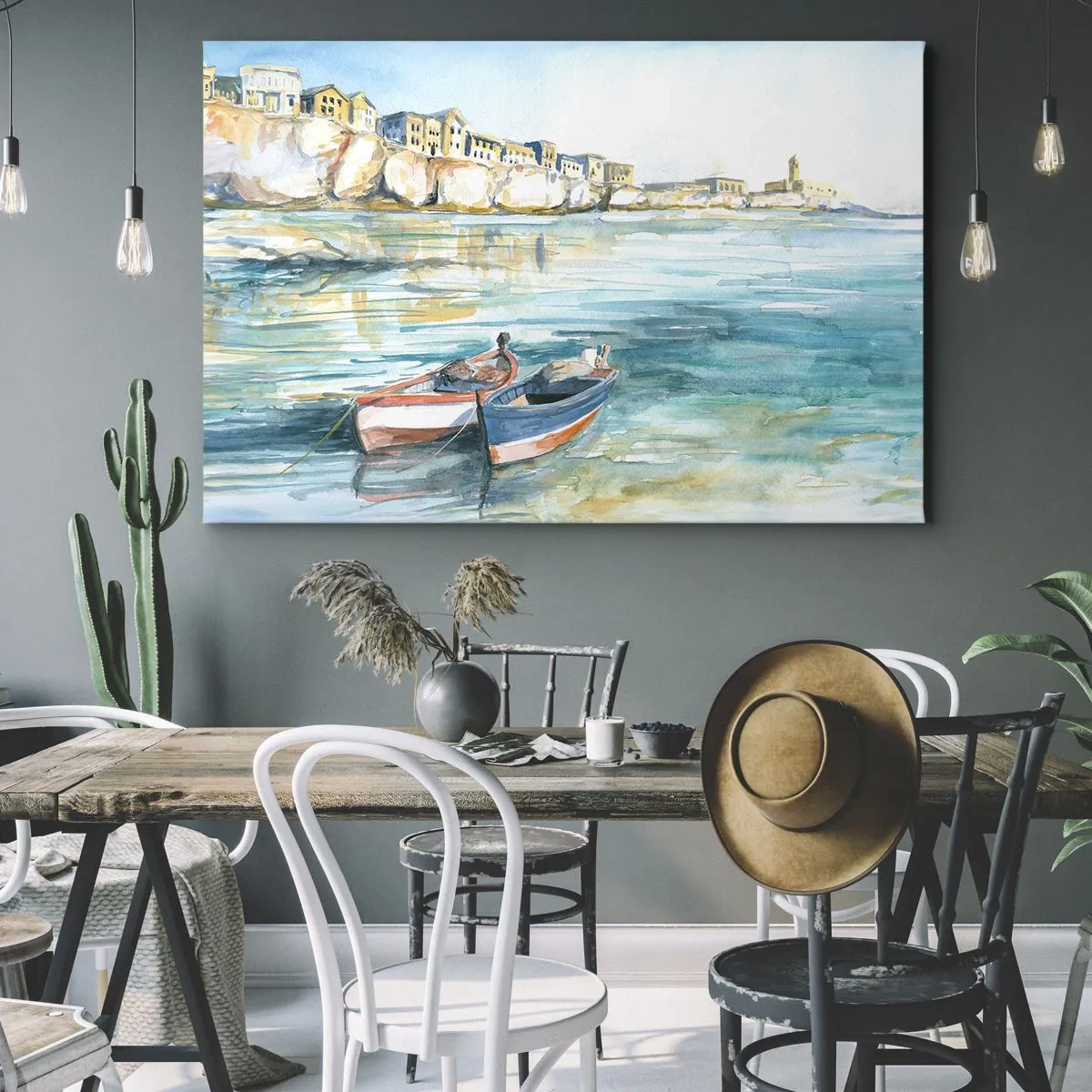 Vászonkép - Tájkép azúrkéken - 120x80 cm