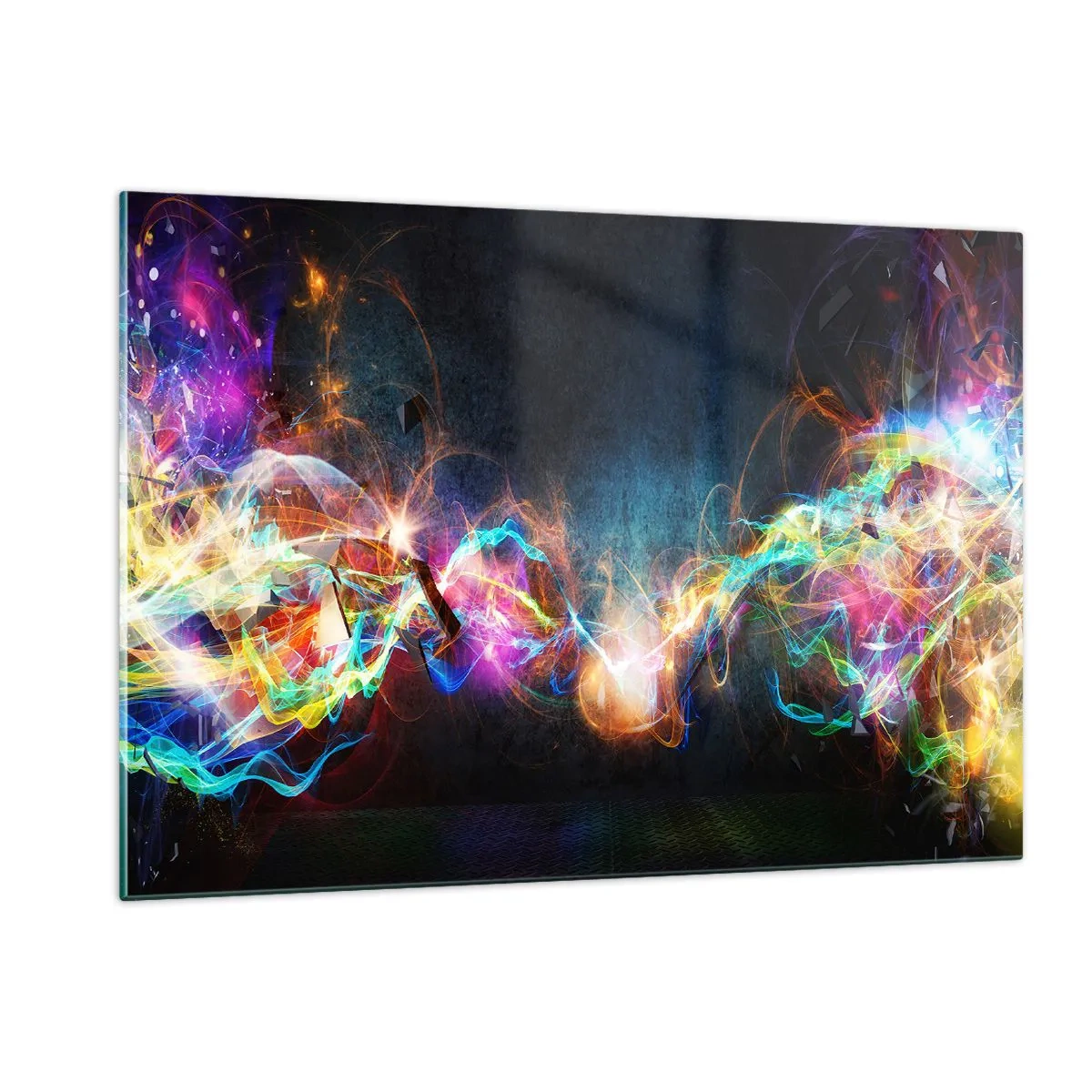 Üveg kép - Vígan a sötét ellen - 120x80 cm