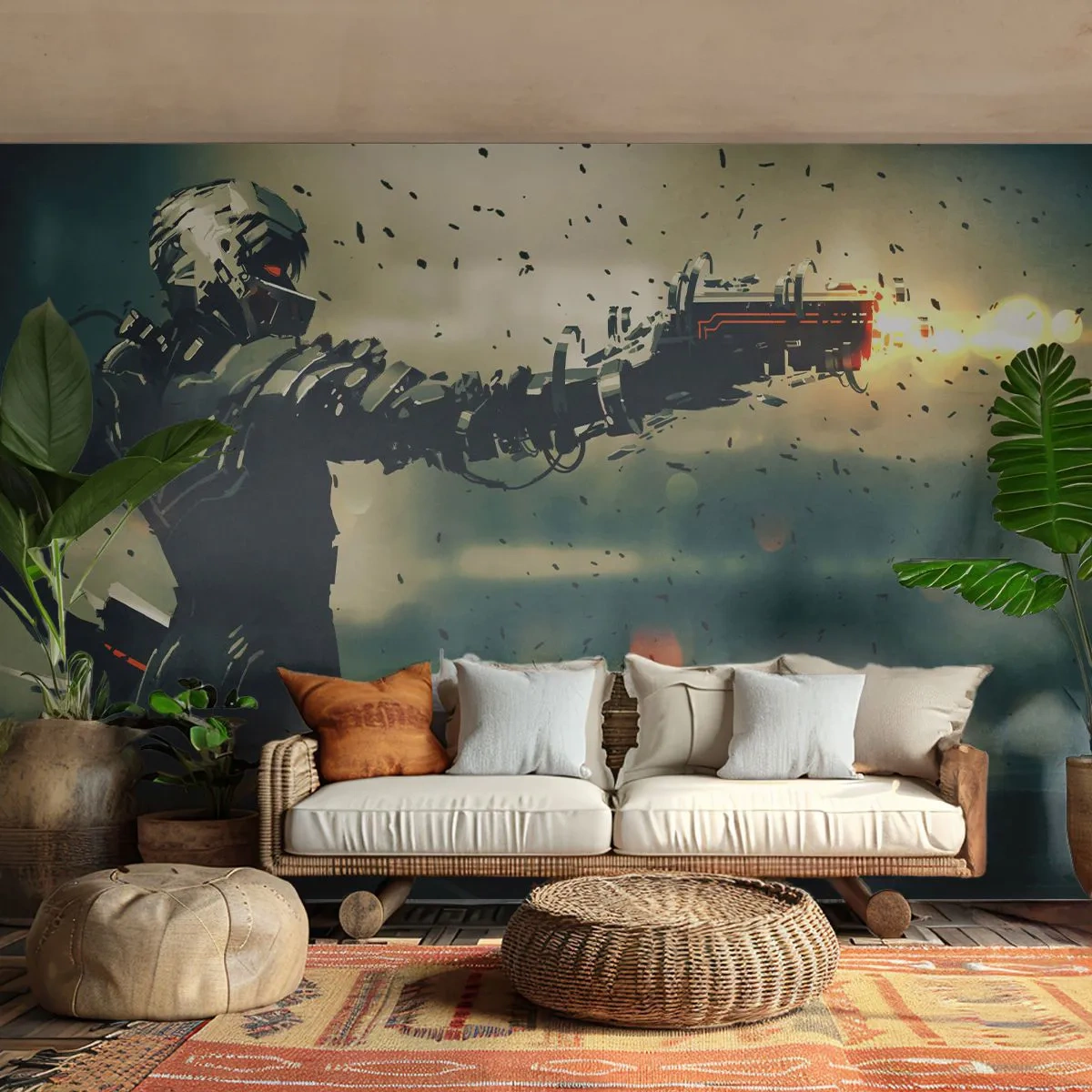 Fotótapéta Premium Canvas - Halálos fegyver – A saját Terminátor - Absztrakció, Fantázia, Jövő harcosa - 250x175 cm