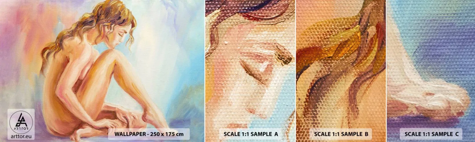 Fotótapéta Minta Öntapadós Deluxe Sticker - A fiatalság cselekedete - Nő, Test, Modell - 100x30 cm