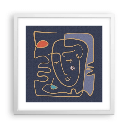 Poszter fekete keretben - Álmodozásban - 40x40 cm