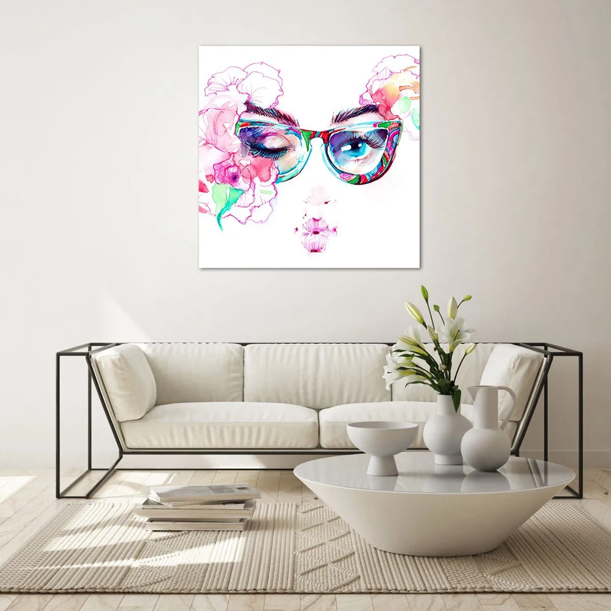 Üveg kép - Csábító ígéret - 70x70 cm