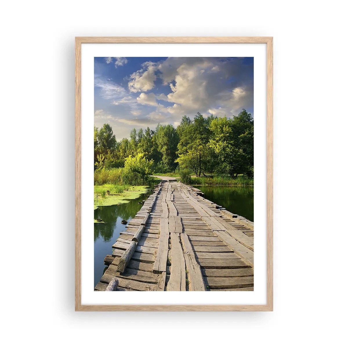 Poszter világos tölgy keretben - Nyár, mindenhol nyár - 50x70 cm