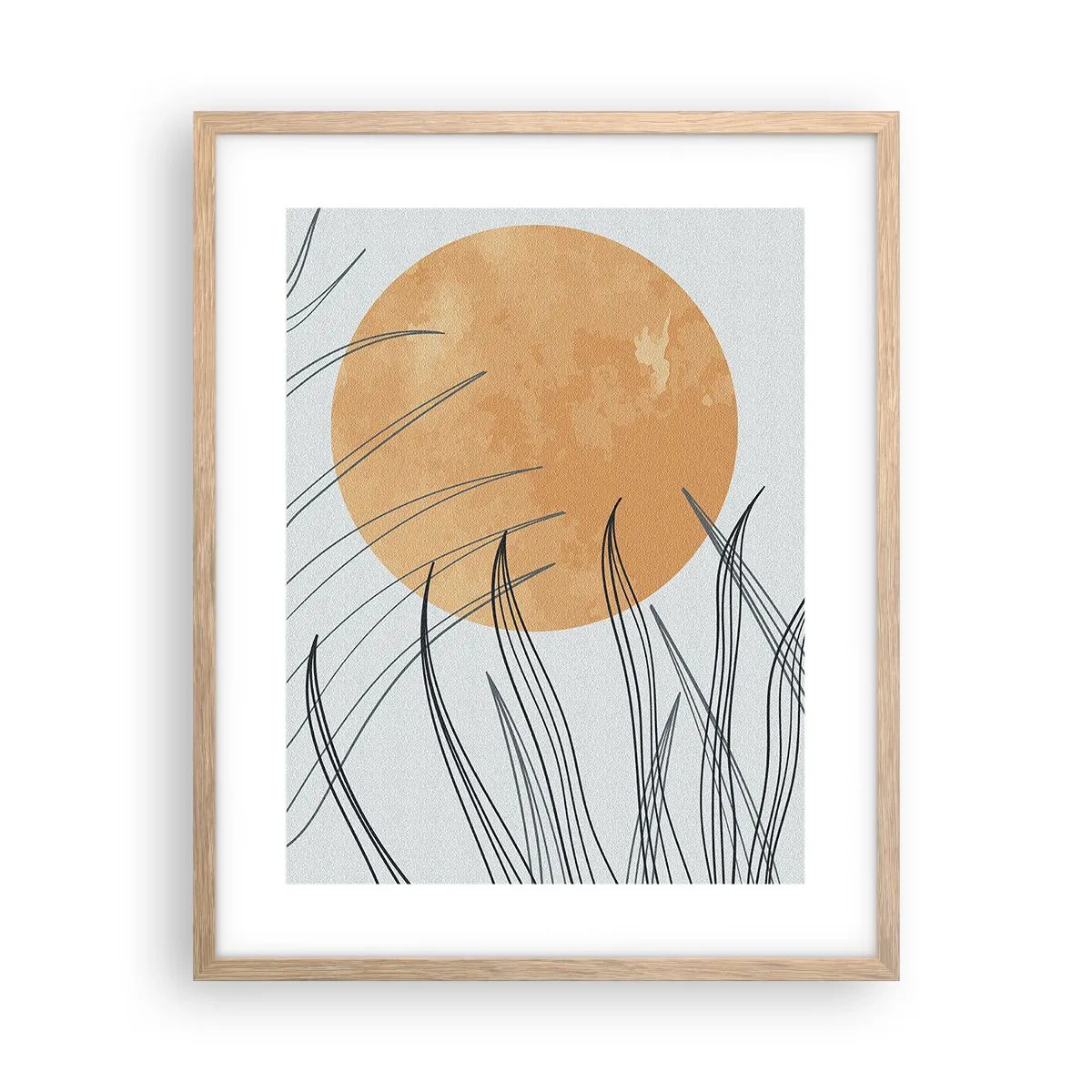 Poszter világos tölgy keretben - Mindig a nap felé - 40x50 cm