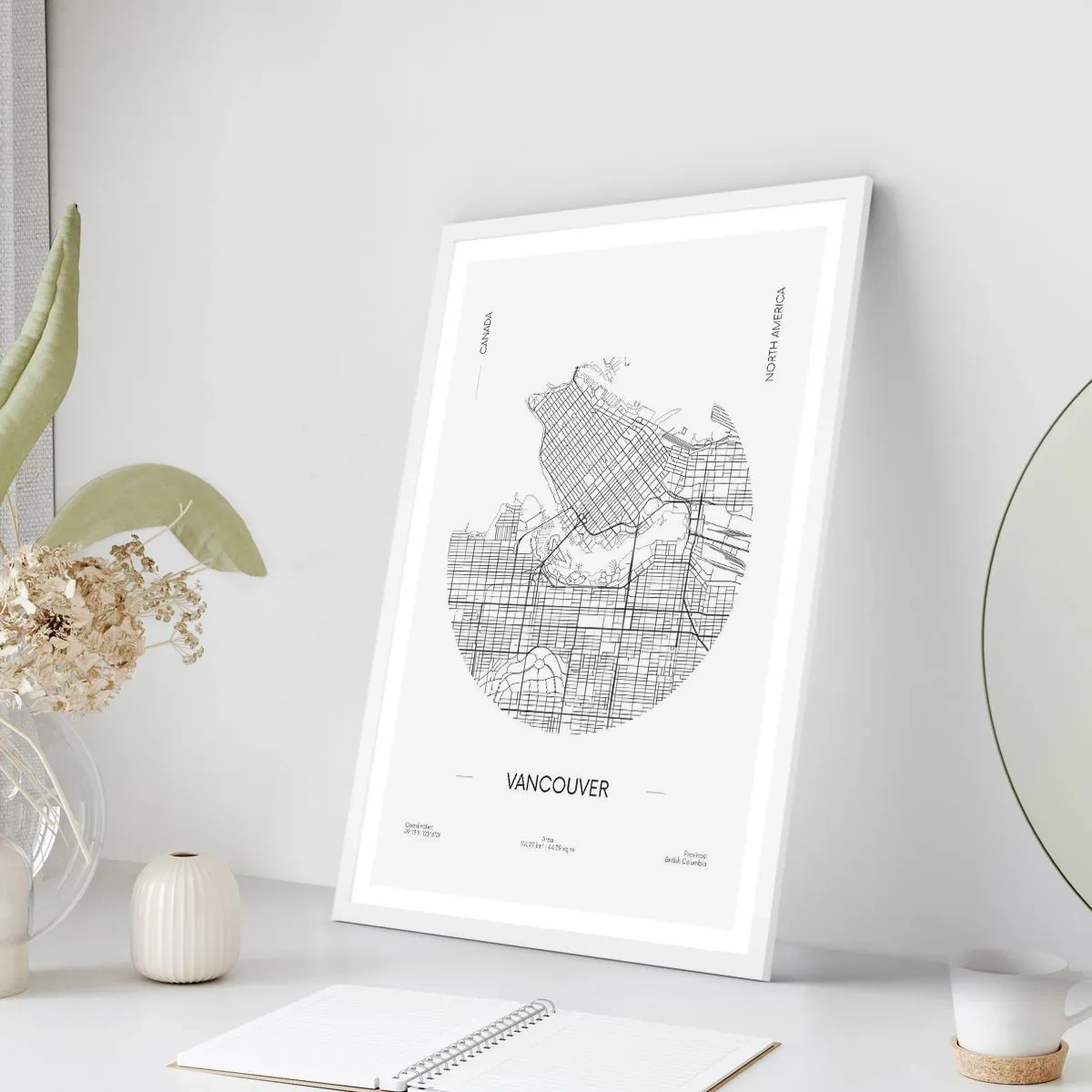 Poszter fekete keretben - Vacouver anatómiája - 50x70 cm