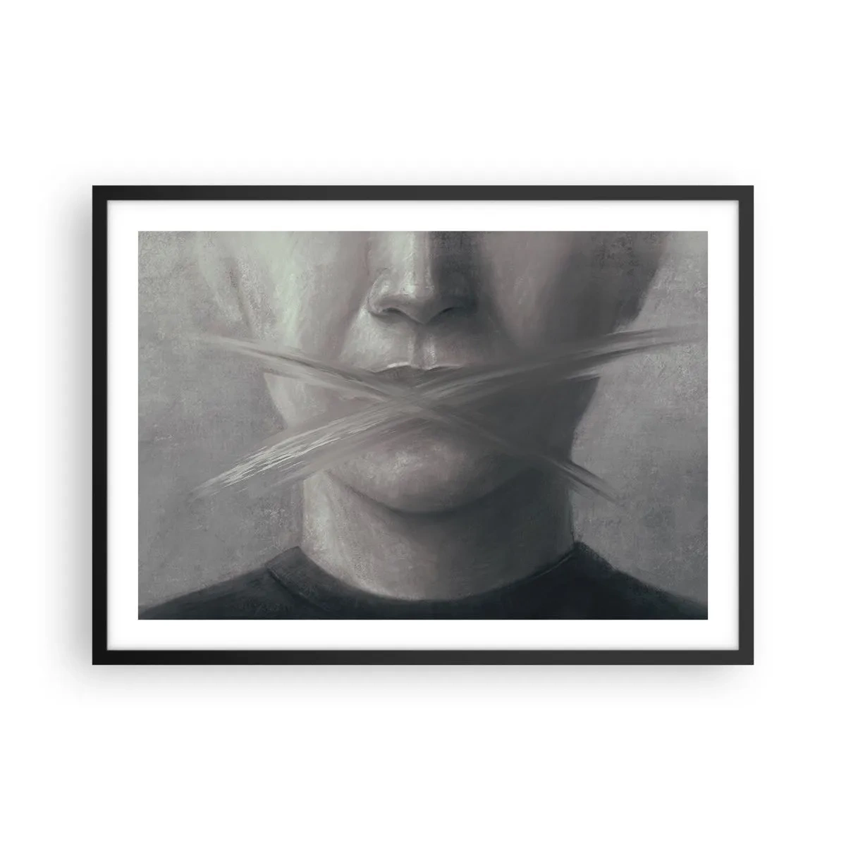Poszter fehér keretben - Szó nélkül - 70x50 cm