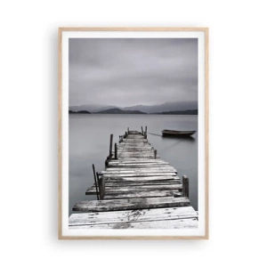 Poszter világos tölgy keretben - Holnap indulhatsz - 70x100 cm