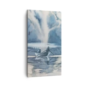 Vászonkép - Horgászok a paradicsomukban - 45x80 cm