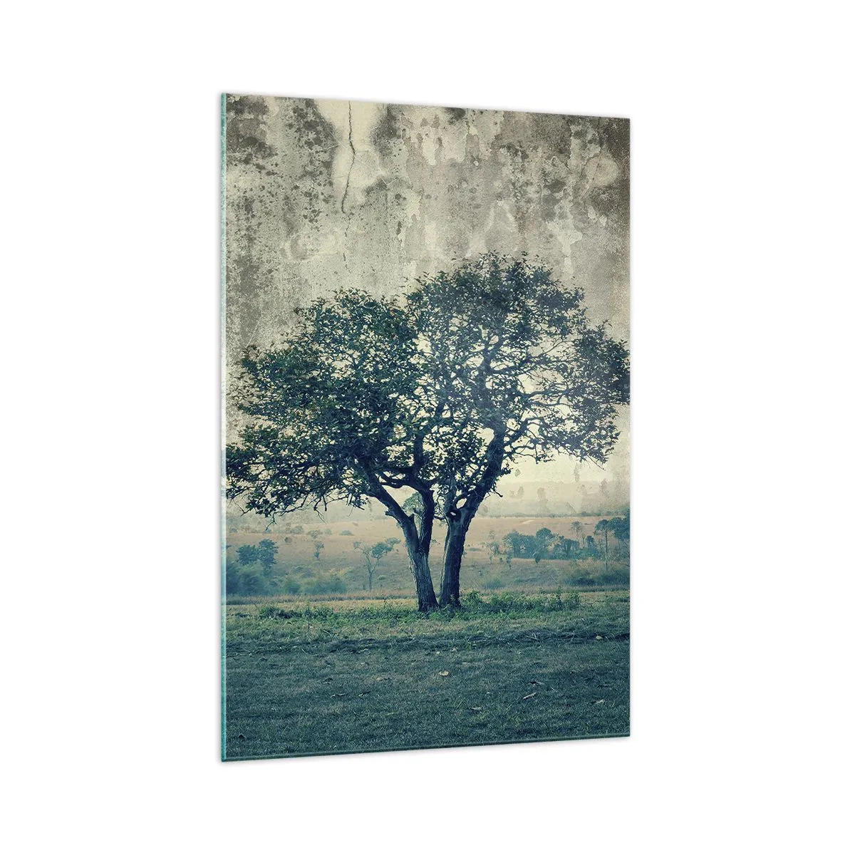 Üveg kép - Almafa a kék mezőn? - 70x100 cm