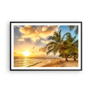 Poszter fehér keretben - Örök nyár, mindig vakáció - 91x61 cm