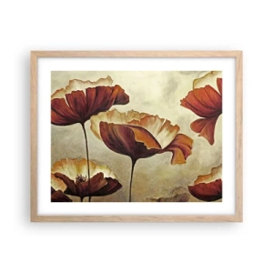 Poszter világos tölgy keretben - Rét - 50x40 cm