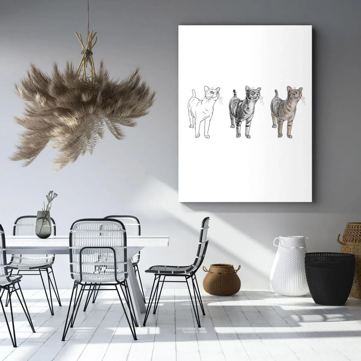 Vászonkép - Rajz lecke - 55x100 cm