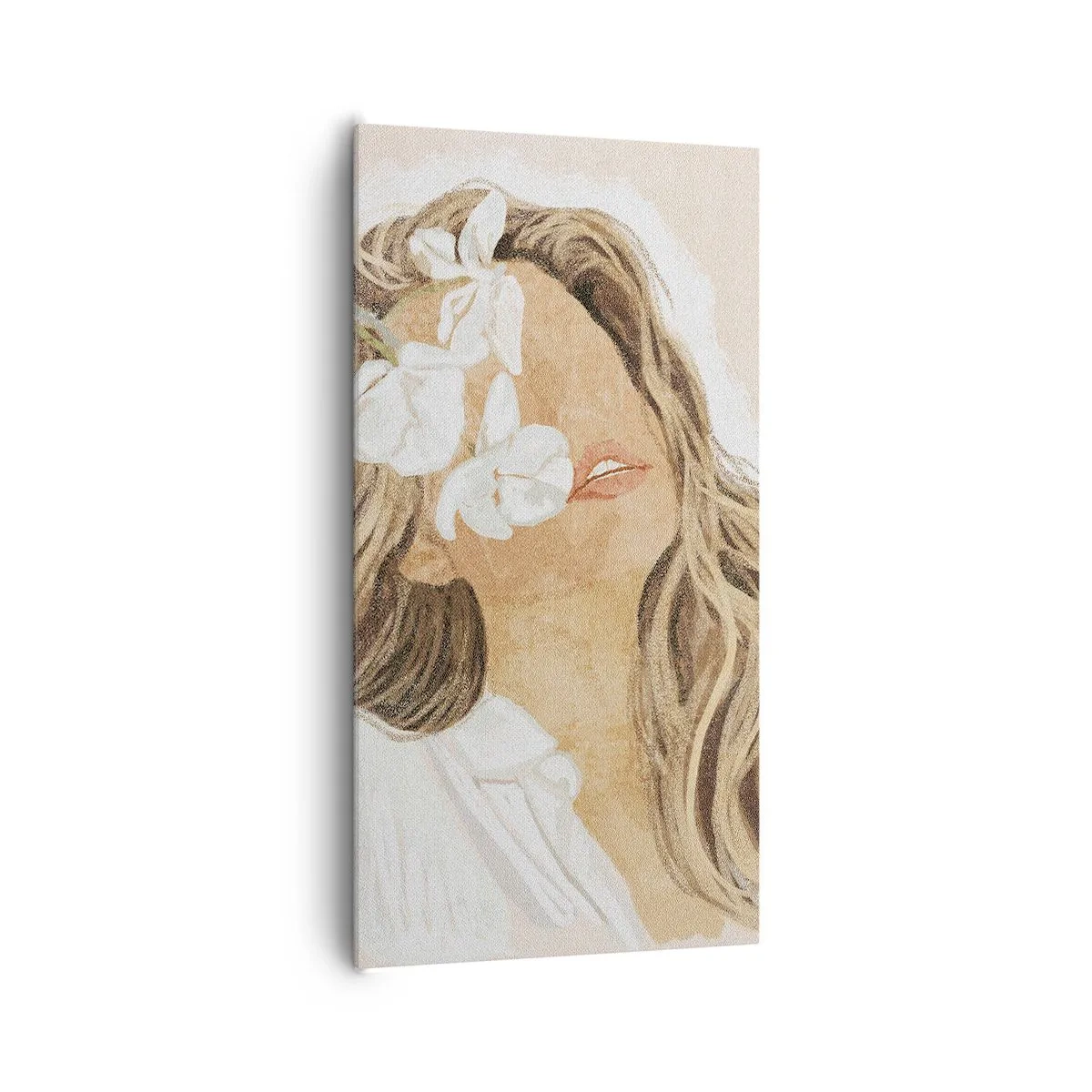 Vászonkép - A virágok között ujjongva - 65x120 cm