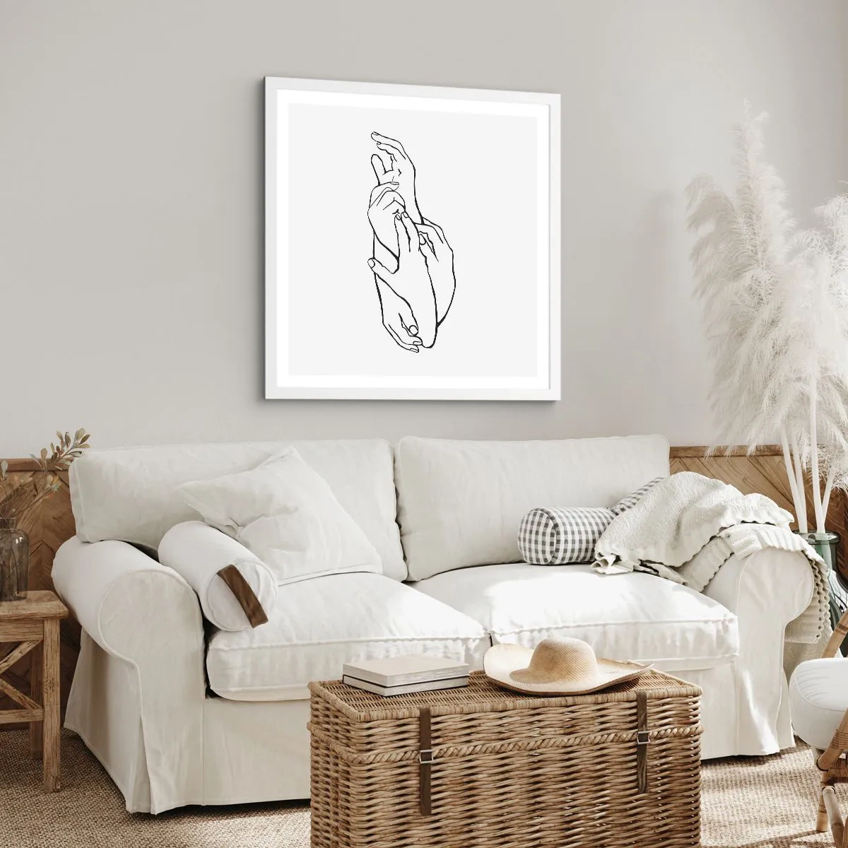 Poszter fekete keretben - Jó érintés - 30x30 cm