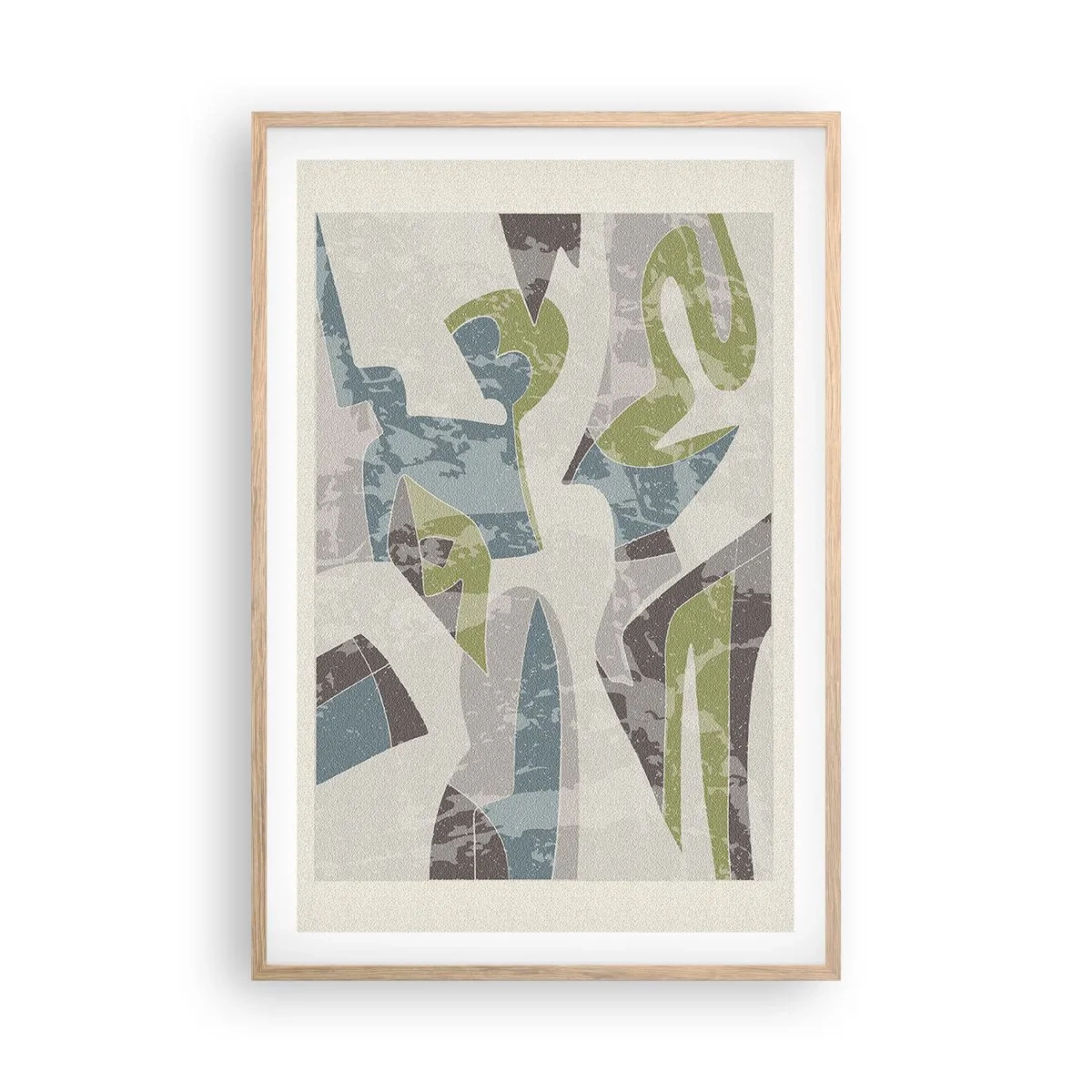 Poszter világos tölgy keretben - Kompozíció üveg mögött - 61x91 cm