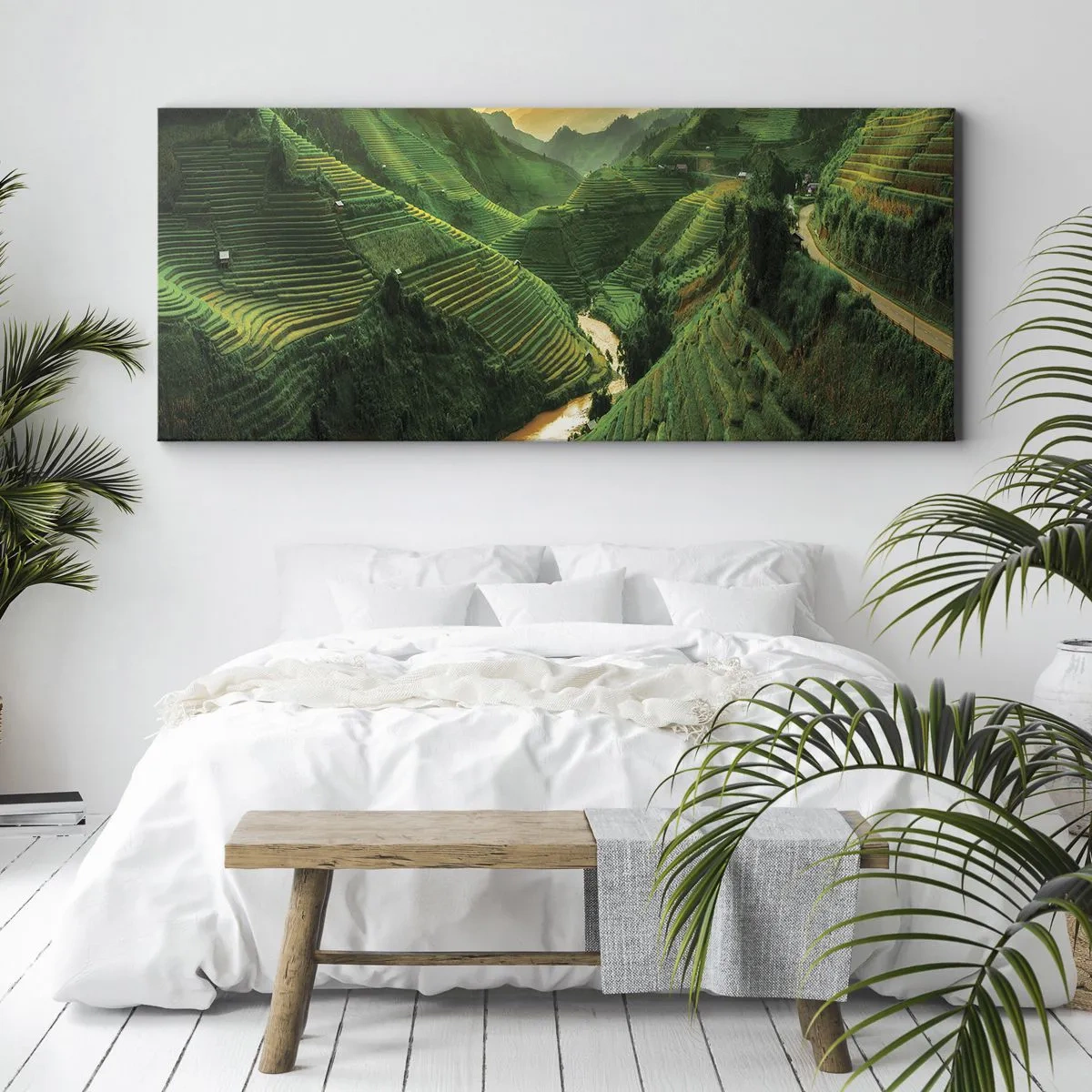 Vászonkép - Vietnámi völgy - 100x40 cm