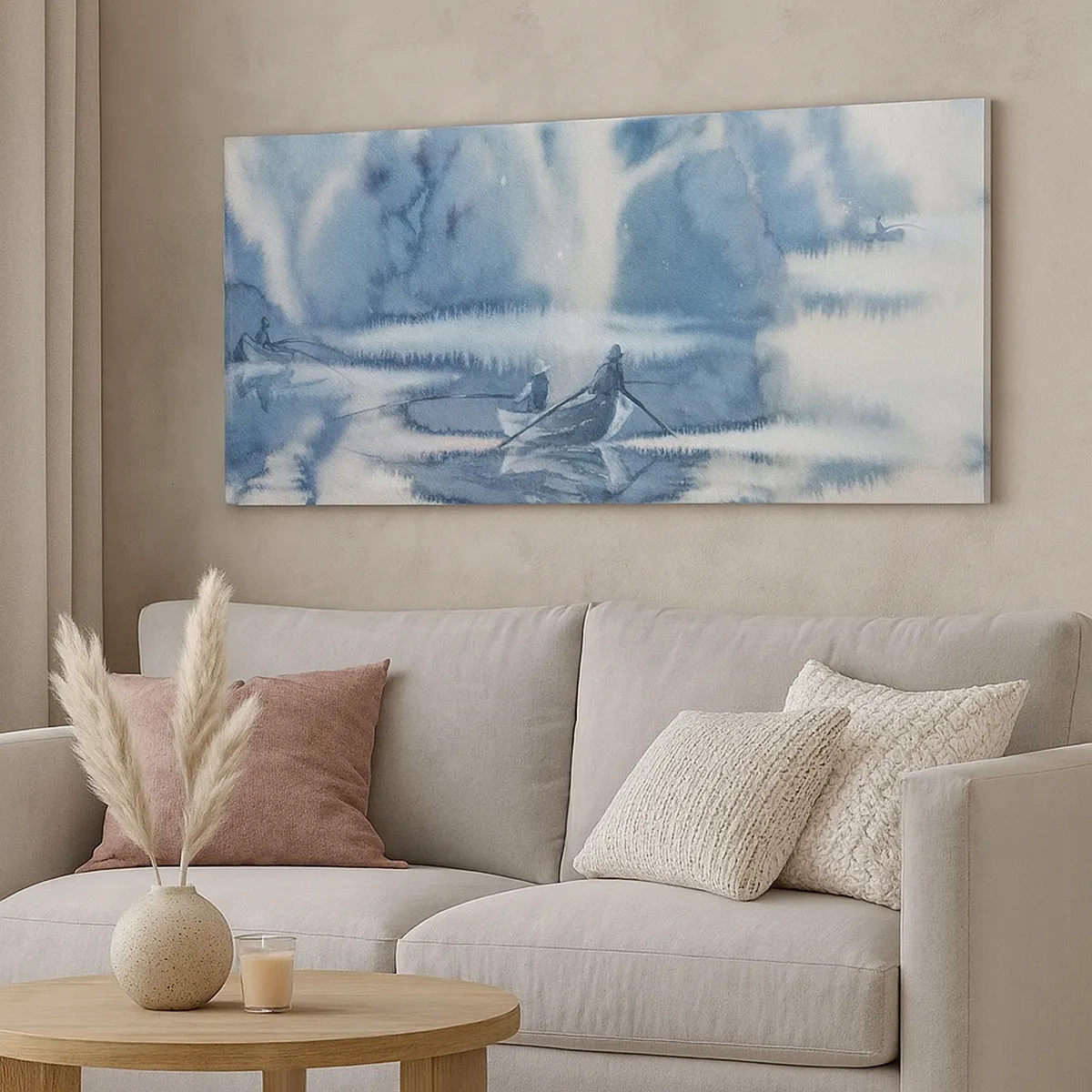 Vászonkép - Horgászok a paradicsomukban - 30x30 cm