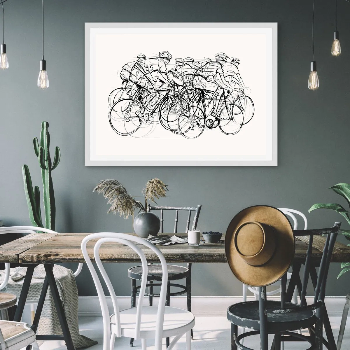 Poszter fekete keretben - Együtt, a csapatban - 100x70 cm