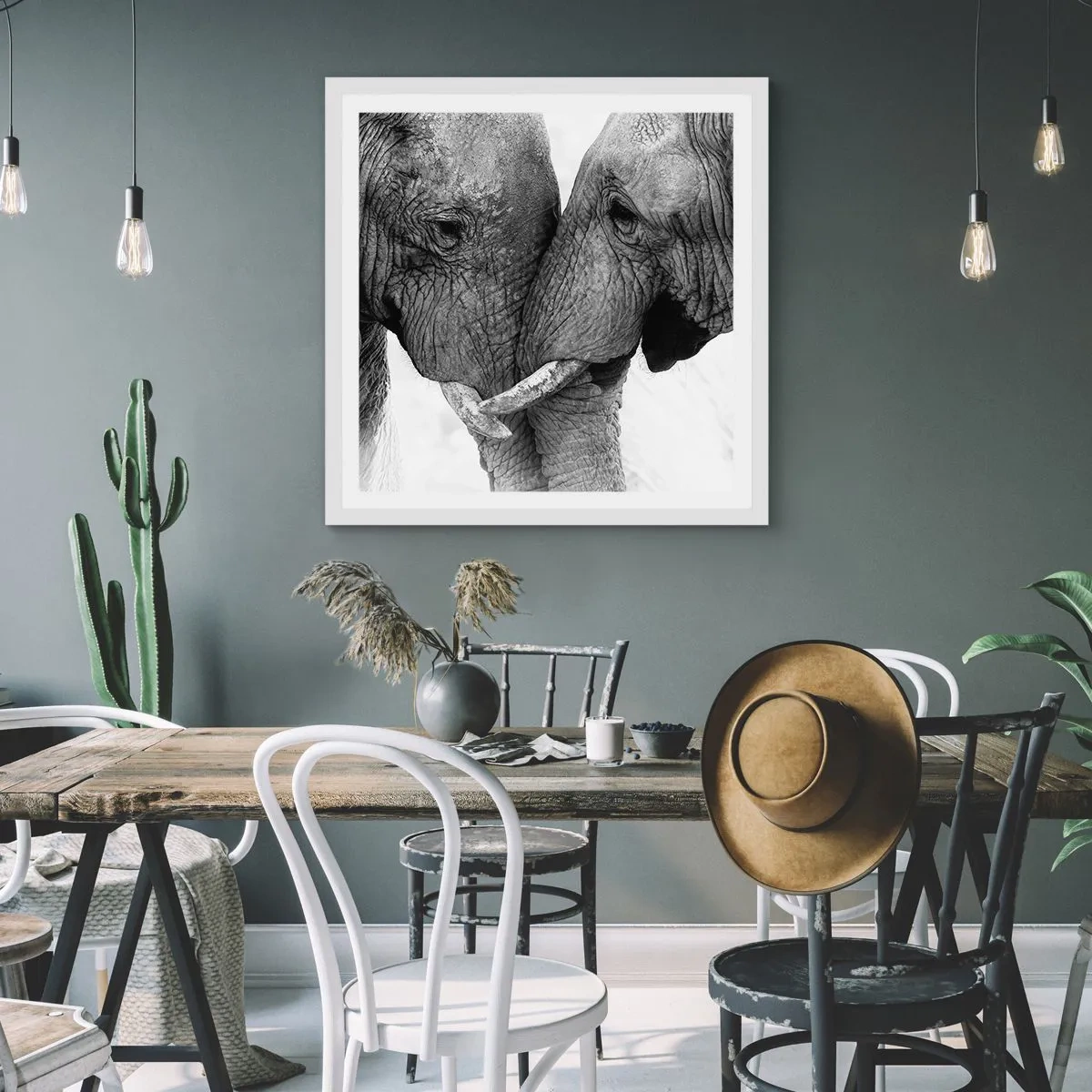 Poszter fekete keretben - Szívélyes vallomás - 60x60 cm