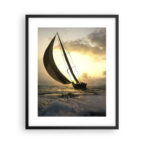 Poszter fehér keretben - Széllel és széllel szemben - 40x50 cm